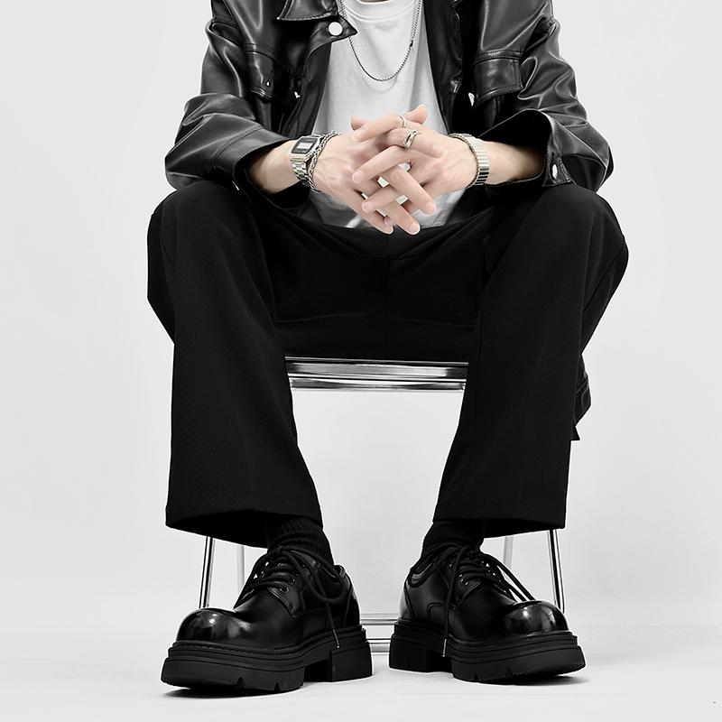 Дерби Мужские туфли на толстой подошве Модный дизайнерский стиль Для отдыха, вечеринки, на каждый день, для офиса, свадьбы, бизнеса Классические черные туфли