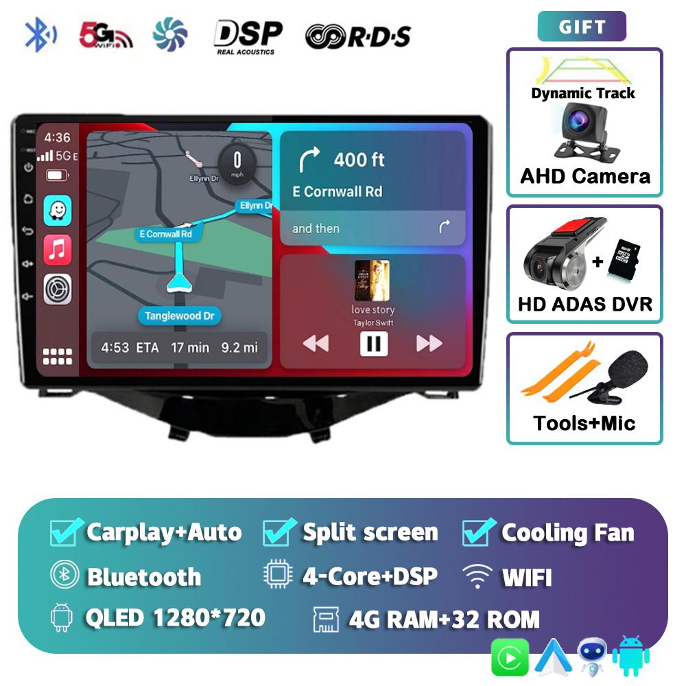 Android 14 Carplay Auto Car Radio For Toyota Aygo Peugeot 108 Citroen C1 2016-2020 Multimedia Video Player GPS Autoradio Stereo