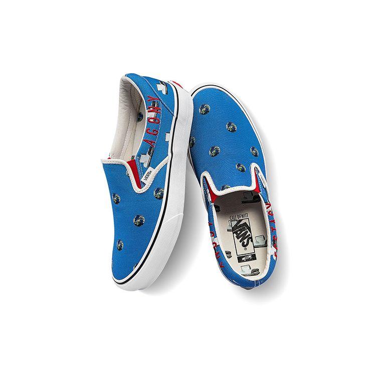 Cali Thornhill Dewitt x Vans Vault Classic Slip-On LX Синий Кризисный Актер Унисекс Кроссовки VN0A3QXY61H