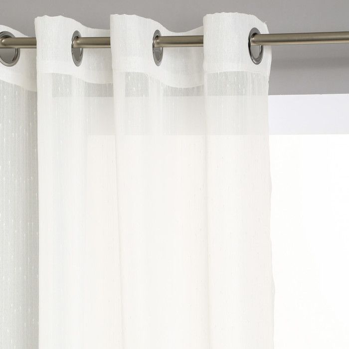 Atmosphera 140 X 240 Cm Striped Screening Curtain - Ivory