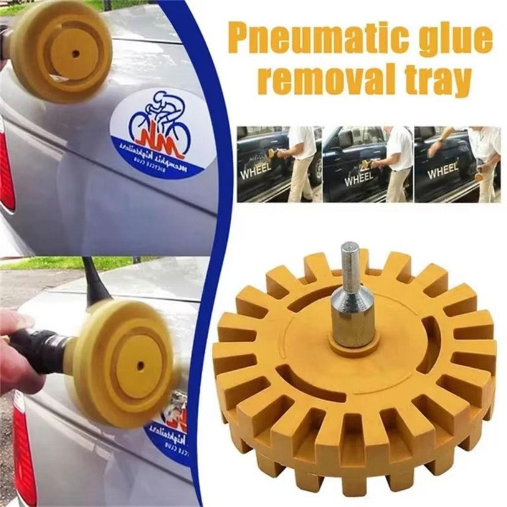 4 Inch Glue Removal Plate Gear Shaped Decal Eraser Wheel Car Pneumatic Wheel Remover Paint Tool