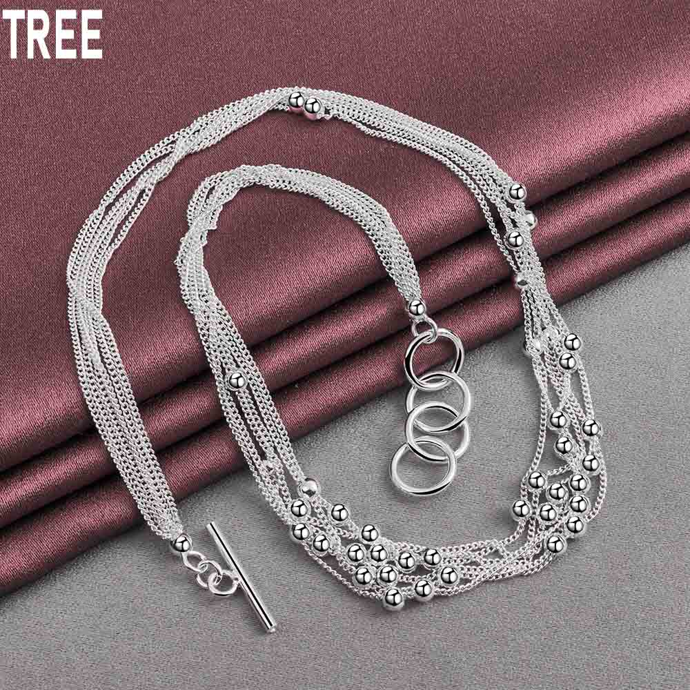 Ожерелье из стерлингового серебра 925 пробы с маленькими бусинами и виноградом, модные свадебные украшения