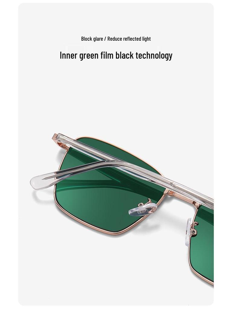 Unisex Nylon Polarized Retro Square Sunglasses - UV Protection for Driving