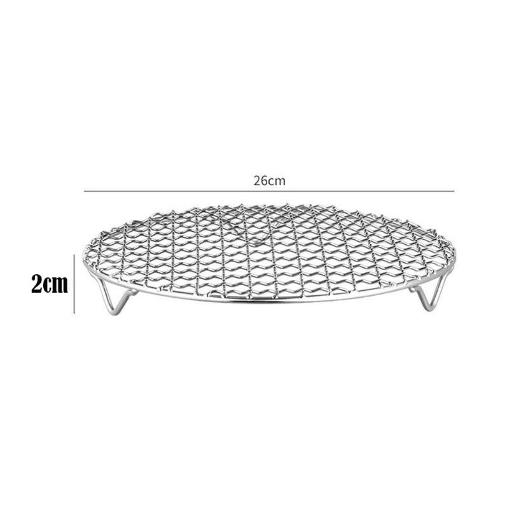 Stainless Steel Air Fryer Rack Stackable BBQ Net Home Kitchen Oven Steamer Cooker