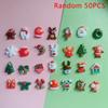 50 шт. Мини-мультяшная рождественская резиновая фигурка, поделки, кабошон с плоской задней частью, украшение, изготовление ювелирных изделий, причесок, чехол для телефона, красота