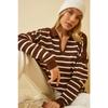 Women's Polo Neck Knitwear Sweater Us00293