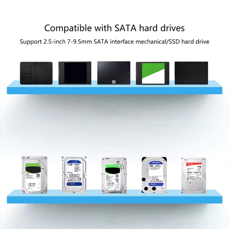 Прозрачный корпус для жесткого диска USB3.0 - SATA для 2,5-дюймового SSD