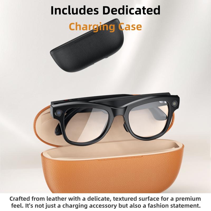 Умные очки M02 Ultra: 8-мегапиксельная камера, Чехол с функцией обратной зарядки, Распознавание объектов по WiFi, Перевод в реальном времени от ChatGPT, Голосовой помощник на базе ИИ