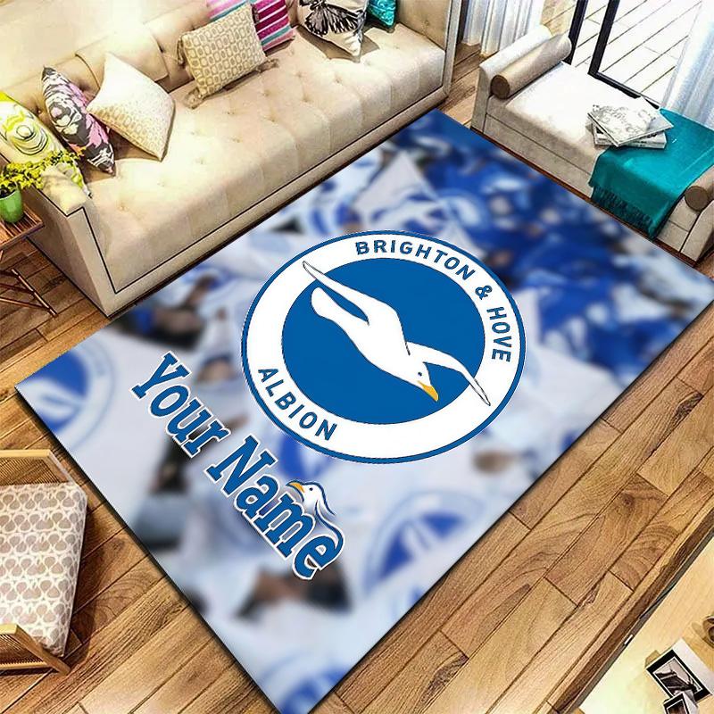 Brighton Hove Albion Custom Name Carpet Rug For Living Room Bedroom Home Sofa Decoration Kids Play Nonslip Floor Mat