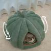 Winter Warm Cat House Bed, Cute Pumpkin Shaped Enclosed Cat Bed Thickened Flannel Cat Cave Pet Bed For Kittens Small Dogs Winter