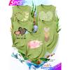 Five-piece set of matching tops for besties and sisters, featuring heart, leopard, and butterfly prints, stylish, elegant, vintage-inspired, new