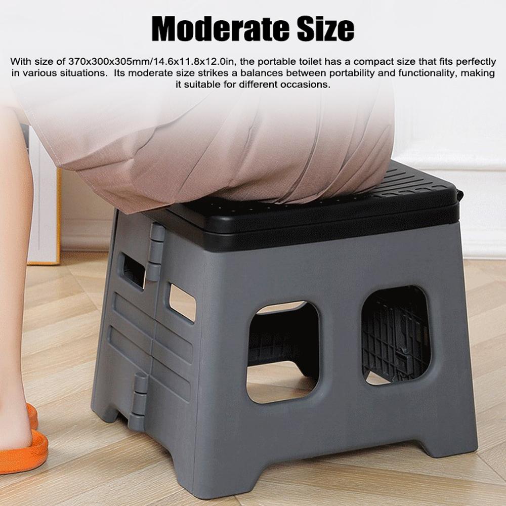 Дорожный автомобильный туалет, портативный складной горшок для кемпинга, аварийный туалет с крышкой, нагрузка до 150 кг для автомобиля