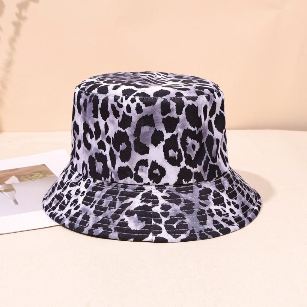Spring And Summer Sun Hat Fashionable Versatile Face Bucket Hat Leopard