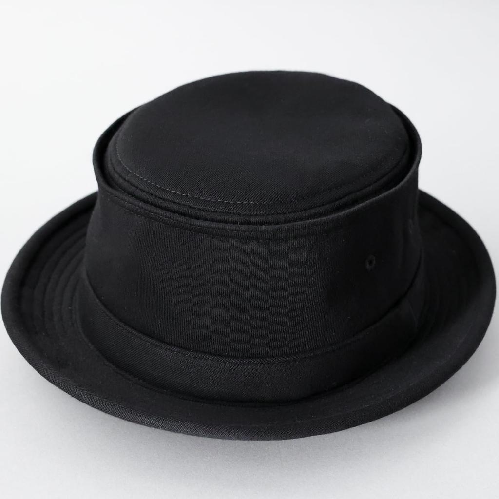 Reck Hatter Pork Pie Sweat Sizes All Black Men's Hat, Cotton, Available, Spring, Summer, Fall, Seasons, RH-322,