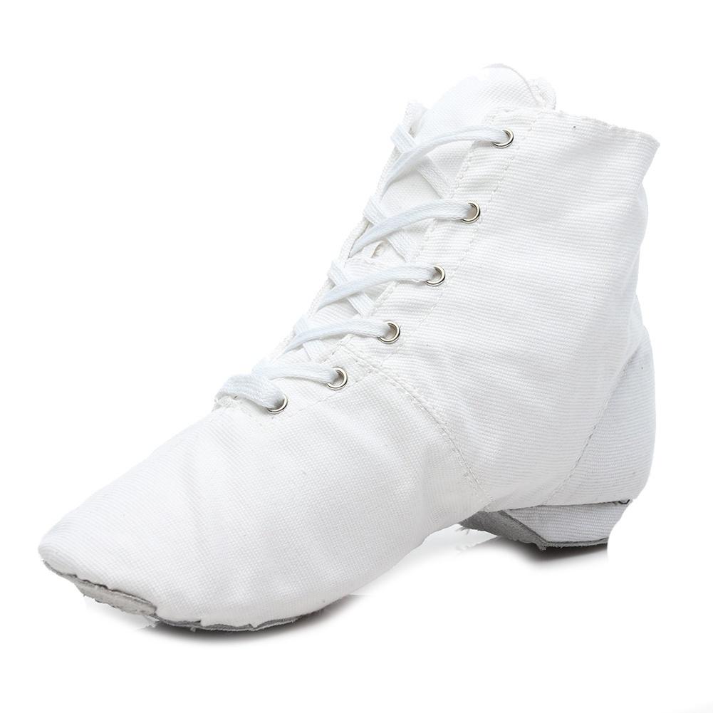 Женские парусиновые балетные танцевальные туфли на плоской подошве, джазовые сапоги для дома