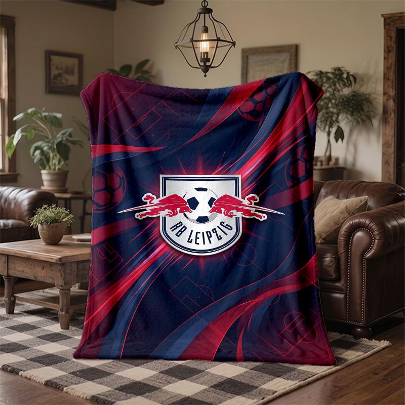 RB Leipzig Football Print Flannel Blanket Soft Warm Sofa Bed Throw Blanket For Home Office Bedroom