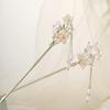 Elegant Hanfu Floral Tassel Hairpin for Women's Updo