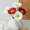 Artificial Gerbera Jamesonii with Stem Realistic Fake Silk Flower Home Office Table Centerpiece Faux Flower Branch Floral Arrangement Decoration
