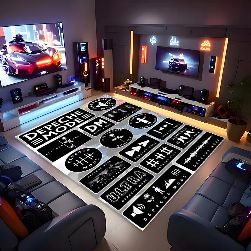 Depeches Band Mode Printed Absorbent Washable Carpet, Non-Slip Bathroom Mats, Kitchen Rugs, Yoga Mat,Living Room Entrance, Camping Picnic Rugs