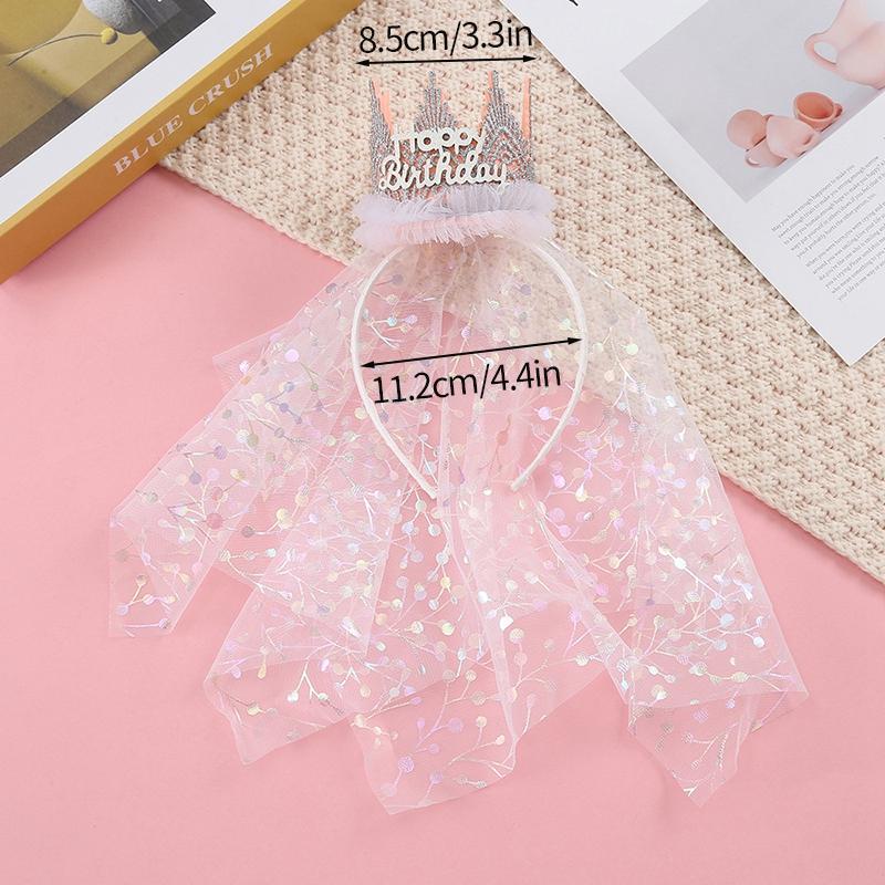 Новая шляпа на день рождения 1 2 3, шляпы для вечеринки Baby Shower для девочек, корона-повязка с кружевом, детские принадлежности для украшения на день рождения