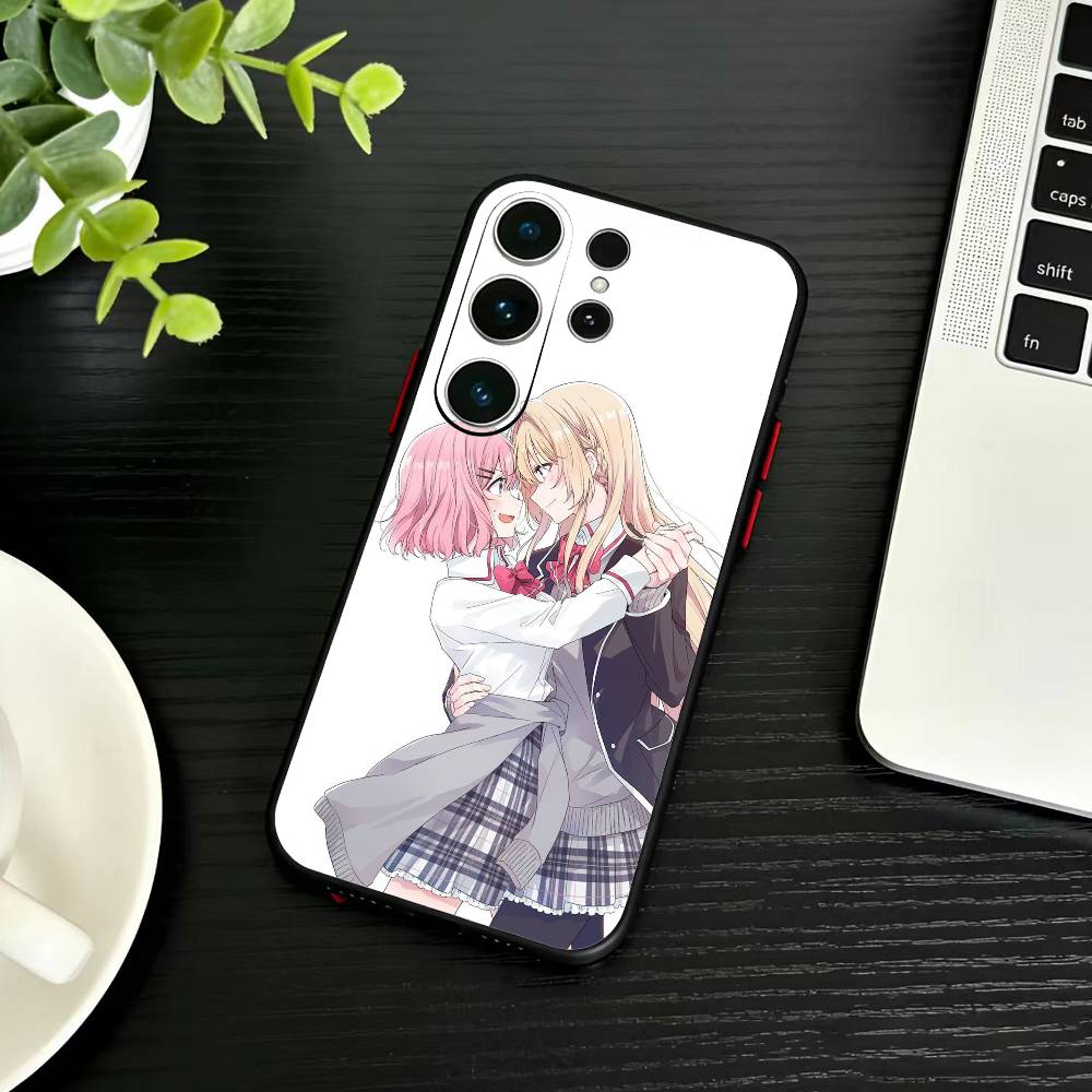 Чехол для телефона с аниме D-Watanare для Samsung S26, S25, S24, S23, S22, S21, S20, Ultra, Plus, FE Черный мягкий чехол