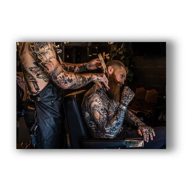 Винтажный набор холстов для парикмахерской - Трио современных эстетичных принтов для украшения салона