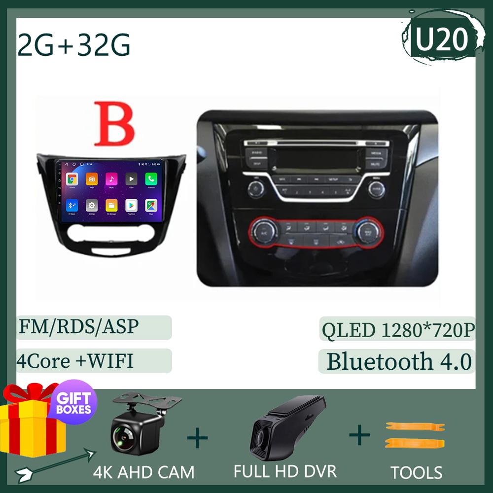 Android 14 AI Voice Wireless CarPlay Android Auto Radio для Nissan Qashqai J11 Nissan X trail T32 2014 - 2017 4G Car Multimedia