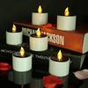 6PCS Solar Powered LED Candle Light Flameless Flickering Candle Lights Waterproof Tea Light For Pathway Wedding Party Decoration