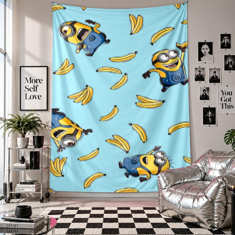 Wall TapestryMinions Art Hanging Cloth Decorative Background Cover for Room Decoration
