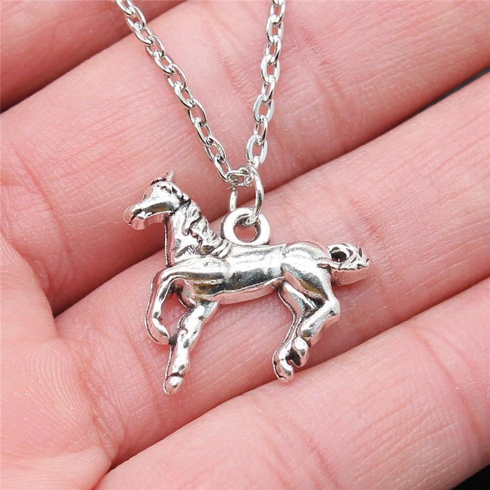 Horse Head And Horseshoe Necklace Jewelry Making Supplies Vintage Fashion Jewelry On The Neck