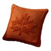 Fall Throw Pillow Cover 18"x18" Plush Pumpkin Pillow Cover Fluffy Maple Leaf Decorative Cushion Cover for Autumn Farmhouse Home Couch Sofa Bedroom Car