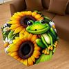 1PC frog sunflower Umbrella-8-Rib Reinforced Portable Folding Travel Suitable for All Seasons Outdoor Daily Use-H0354