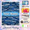Harley-Davidson 5D DIY Diamond Painting Custom Name Text, Full Drill Rhinestone Mosaic Art Home Gift