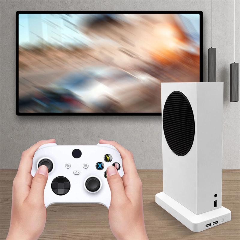 Вертикальная подставка для Xbox с 2 охлаждающими вентиляторами, кулер для Xbox Series S, держатель для игровой консоли Xbox Series S с 2 USB-портами
