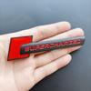 3D Metal Supercharged Emblem Badge Decal Car Sticker For Audi Q7 S Line A6 C6 A8 D4 S4 B8 S6 C5 V6 Supercharged Logo Accessories