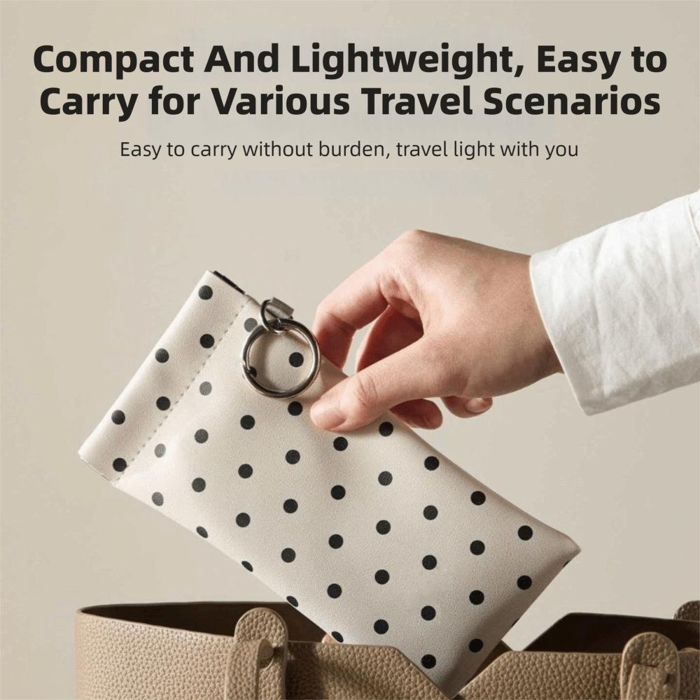 Leather Sunglasses Pouch Polka Dot Glasses Storage Bag New Eyeglass Bag  Daily Use
