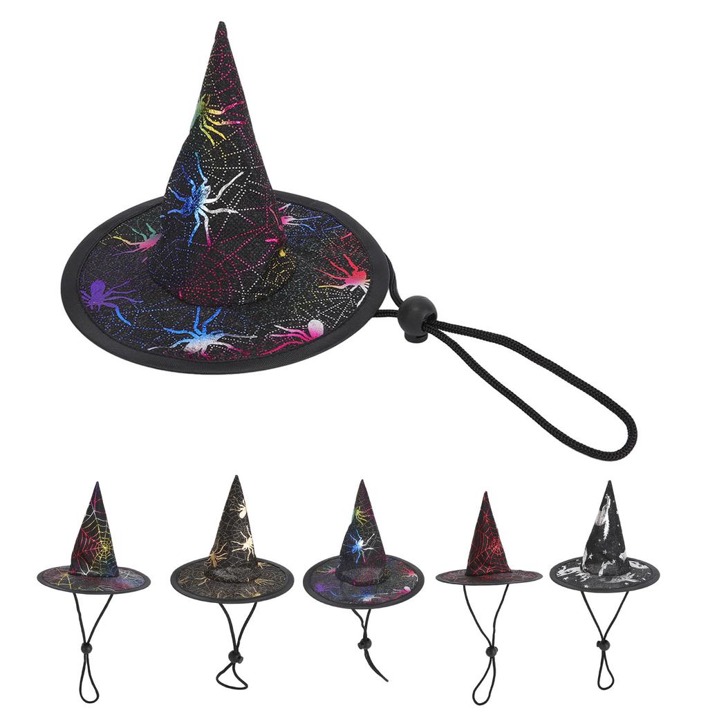 Шляпы для маленьких собак на Хэллоуин со стальным кольцом, милые модные шляпы для вечеринки на Хэллоуин для домашних животных среднего размера