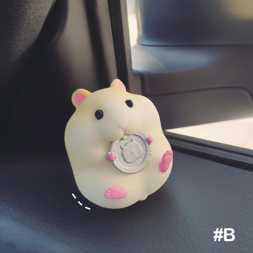 Cute Anime Stealing Hamster Car Interior Decoration Gourmet Hamster Figures Auto Dashboard Decoration For Car Accessories Woman