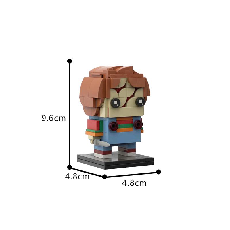 MOC Brickhead Чаки Модель Строительные блоки Ужасы Куклы-убийцы Сборные кирпичики Игрушка Детский подарок на день рождения DIY Креативные игрушки