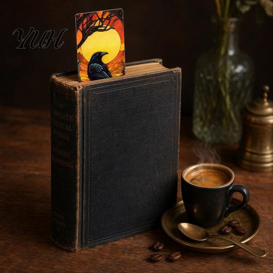 Lightweight Bookmark Stained Glass Flower Bookmark, Floral Acrylic Suncatcher Scratch-resistant Plant Book Page Marker, Gifts for Bookish, Women