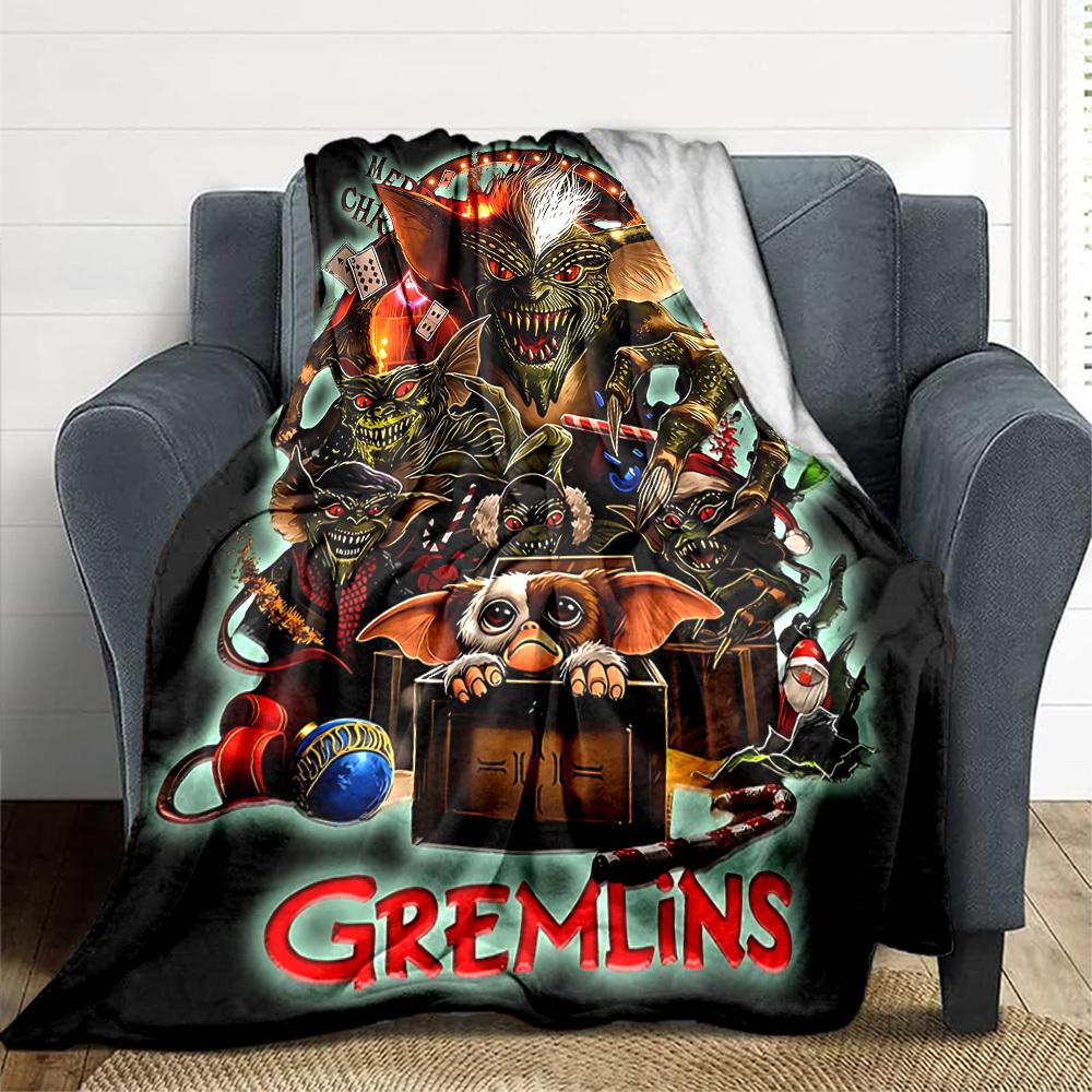 1 шт. Плед Gremlins Легкий фланелевый плед для дивана, кровати, путешествий, кемпинга, гостиной, офиса, дивана, кресла и кровати