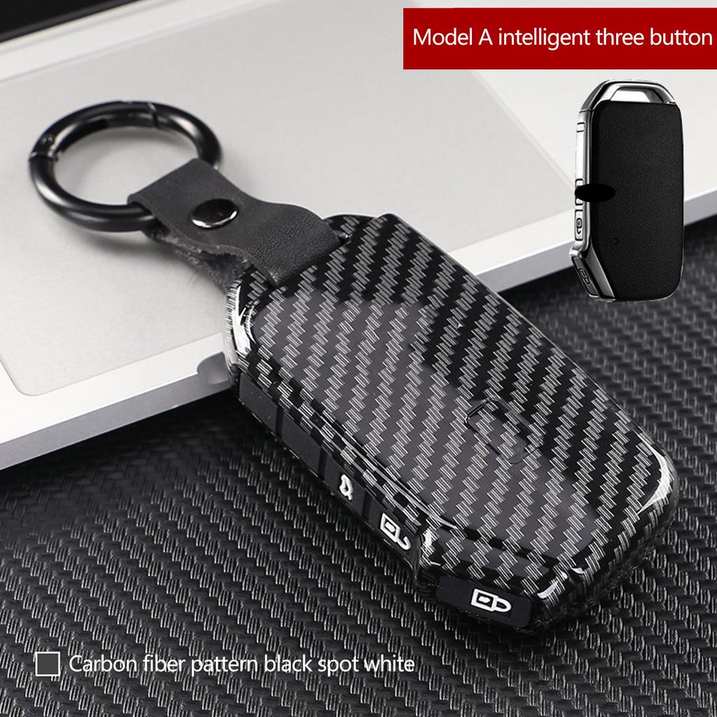 Carbon Car Smart Remote Key Case Cover For Kia Sportage K5 DL3 Niro Telluride Seltos Soul SK3 Ceed CD Sorento MQ4