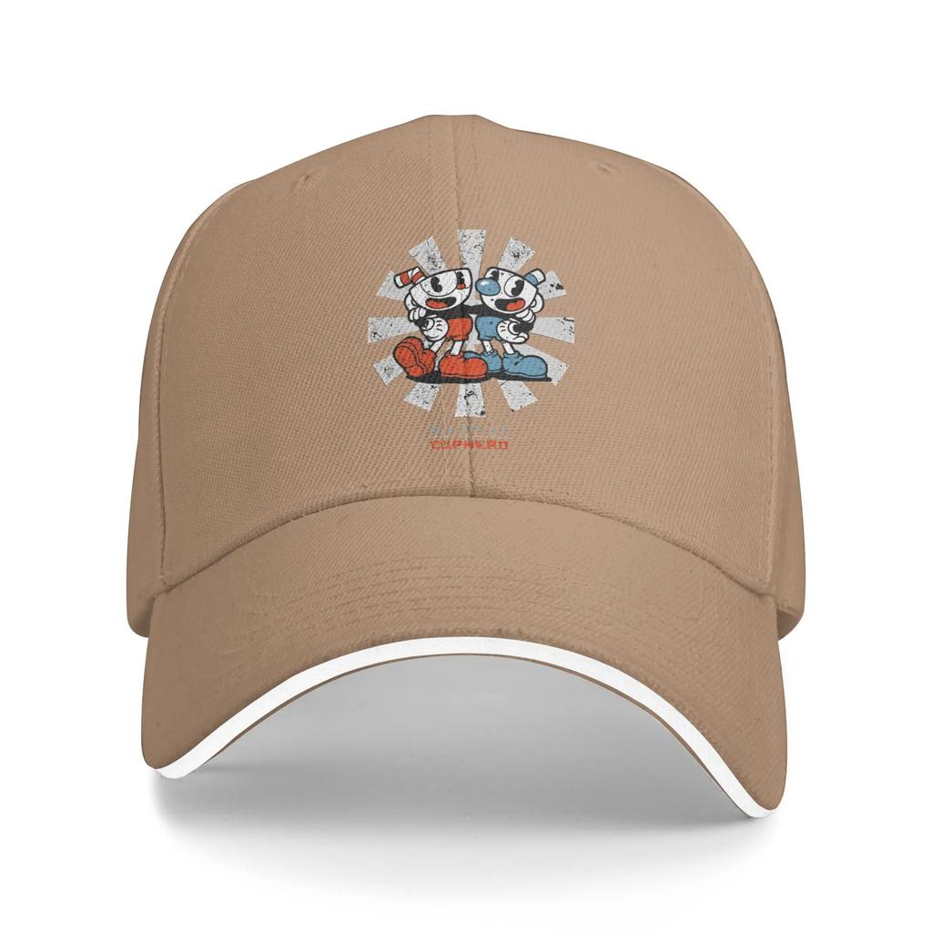 Cuphead Casual Baseball Cap Vedio Game Outdoor Sport Hip Hop Hats Summer Breathable FeUnisex Unisex DIY Print Baseball Caps