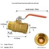 Brass Ball Valve with Copper Core: Male/Female, Double Female, 1/2", 3/4", 1" Sizes, for Water and Gas Pipes.