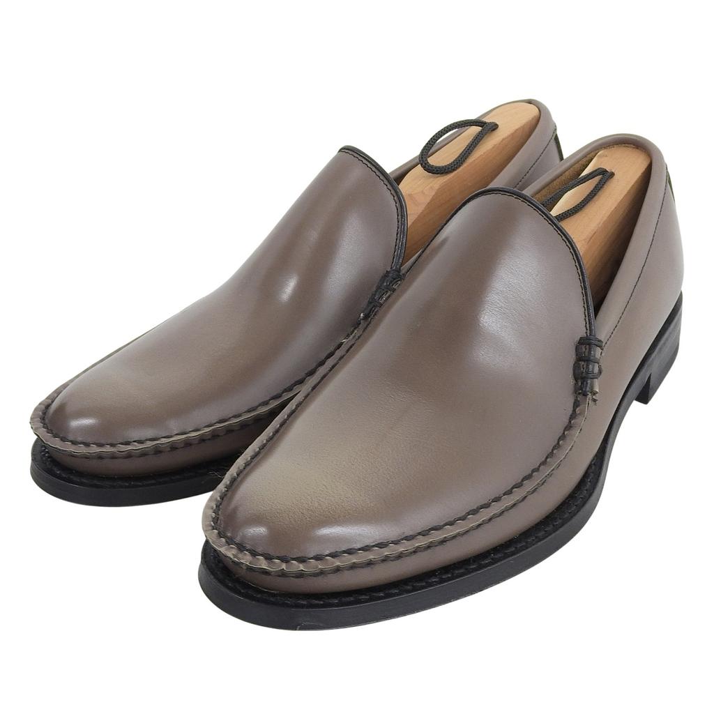 Безупречные туфли REGAL из кожи, 50-летний юбилей, лоферы с пряжкой-коброй, серые, мужские, 25.5, Б/У