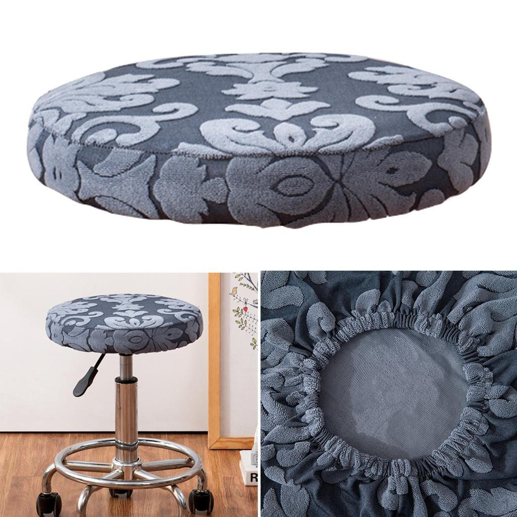 5-13cm Thick Elastic Bar Stool Cover Polyester Comfortable Round Swivel Chair Protection
