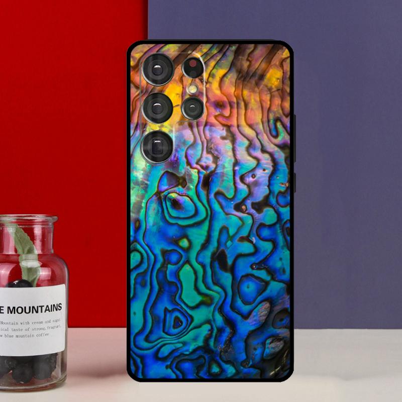 Чехол Funda с текстурой раковины моллюска Абалон для Samsung Galaxy S25 Ultra S9 S10 S20 S21 FE S22 S23 Plus S24 Ultra
