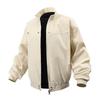 Men's Casual Solid-color American Stand-up Collar Flight Jacket, Unisex Loose Work Jacket Jacket