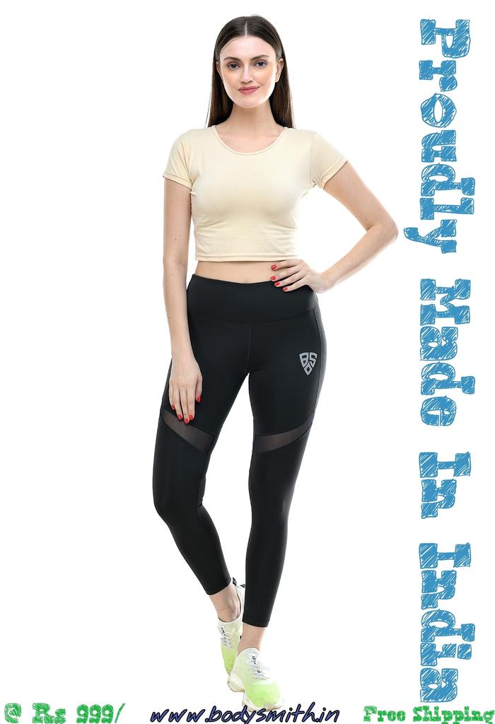Body Smith женские черные леггинсы для активного спорта