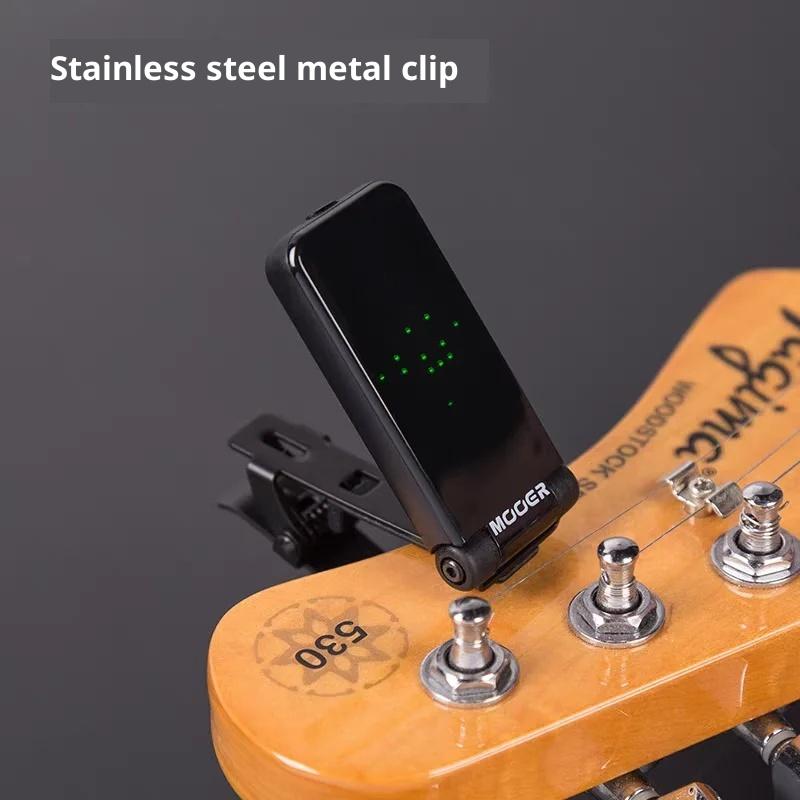 Mooer Ct-01 Guitar Tuner Rotatable Clip-On Tuner Lcd Display for for Bass Violin 360 Degree Rotatable Guitar Accessorie